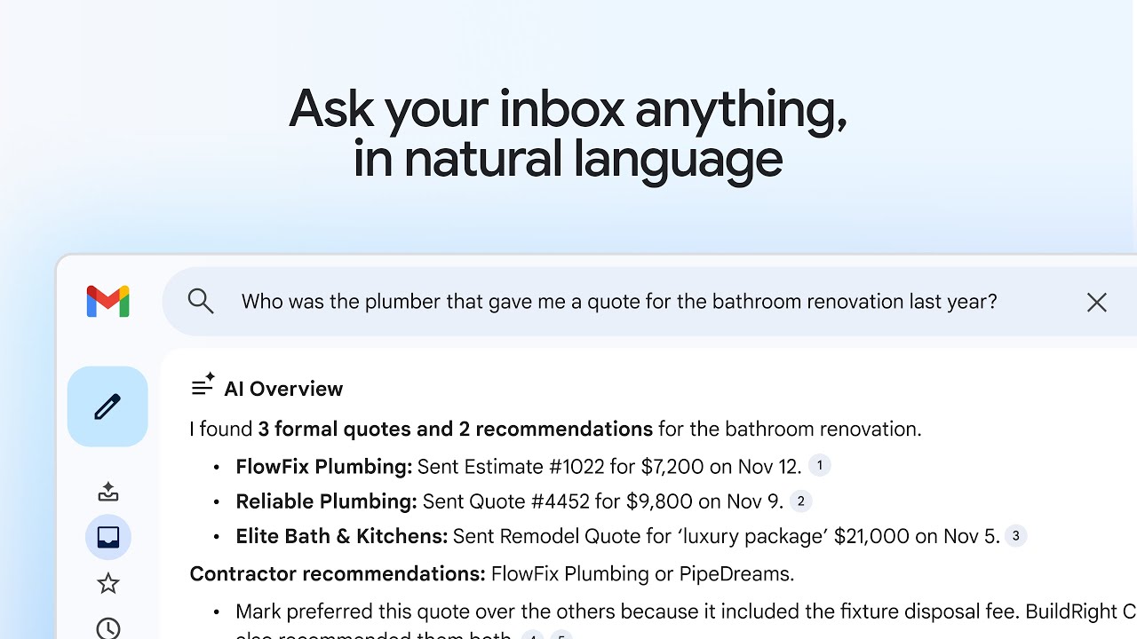 Ask your inbox anything with AI Overviews