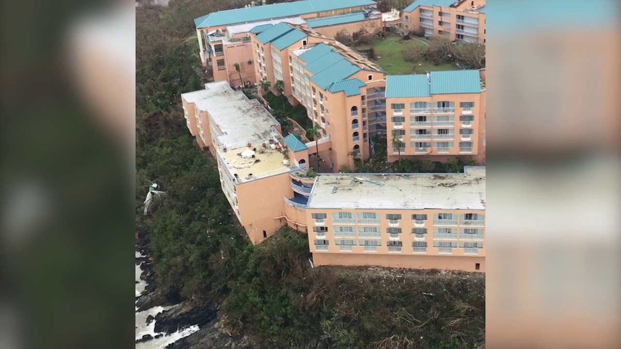 Hurricane Irma damage assessment flight over St. Thomas