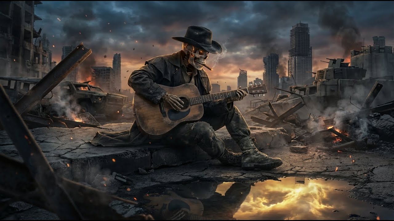 Bones Don’t Lie About Justice 🔥 Dark Country Western Mix | Skeleton Outlaw & Wolf