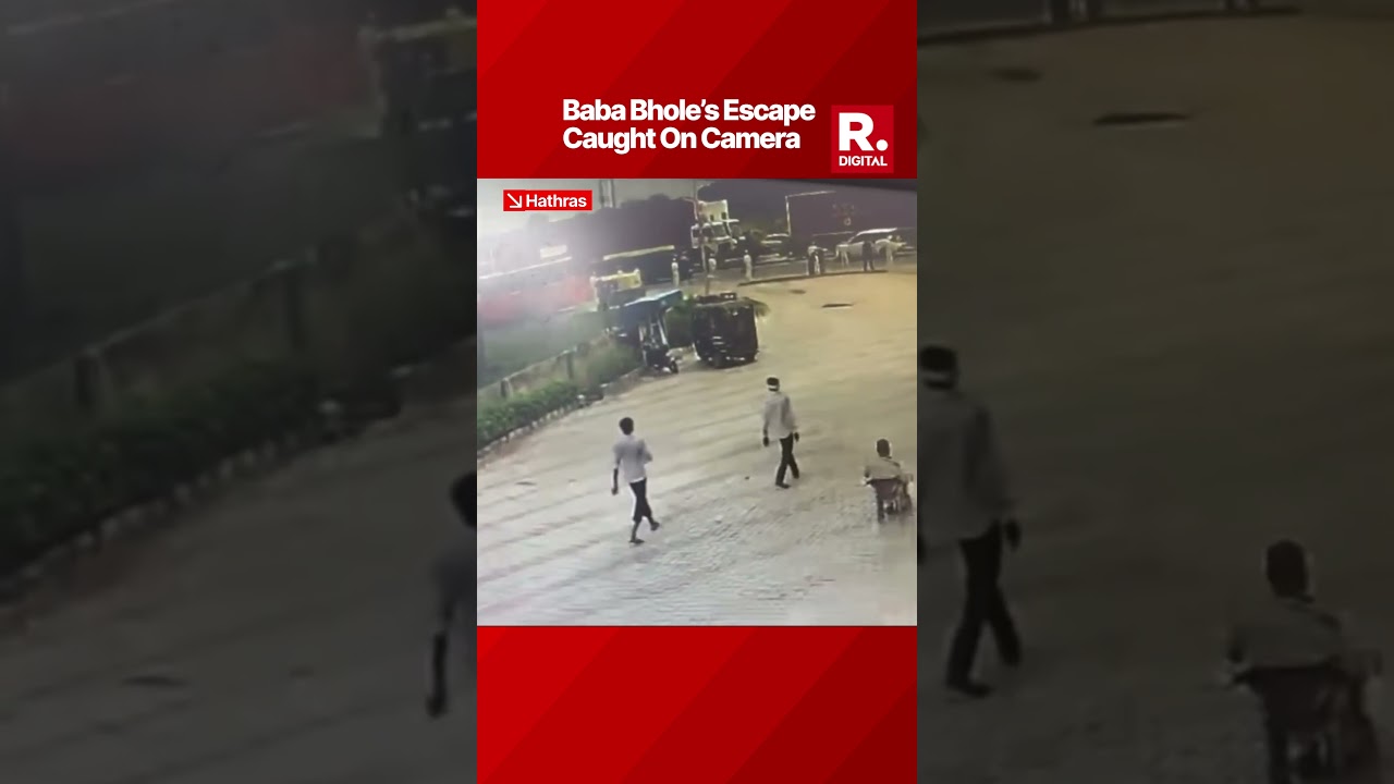 Watch | Viral Video Shows Hathras Stampede Bhole Baba's Escape From Venue With Convoy of Vehicles