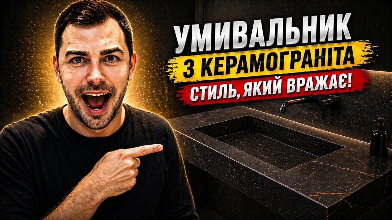 Умивальник ручної роботи із керамограніту 1300мм*550мм. Частина 1.#умывальник #умывальникизплитки
