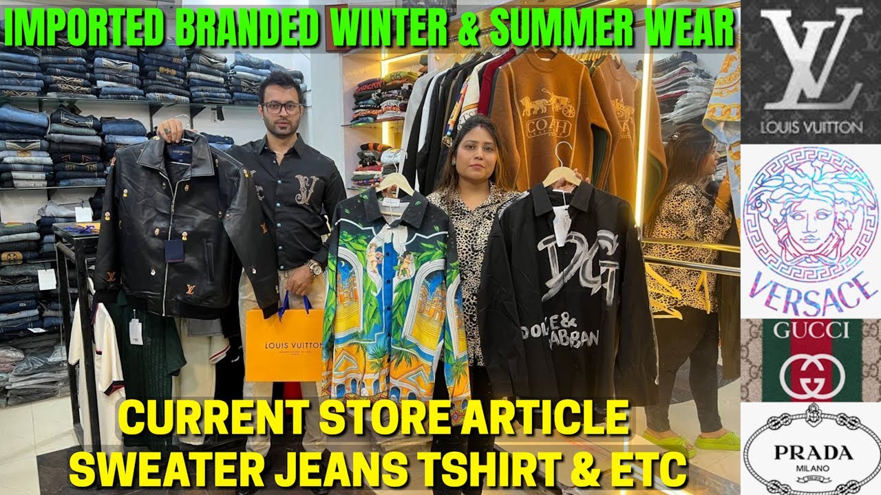 Imported Mens Wear Tshirt Sweater Jacket Brand Like - Gucci LV Versace RETAIL From Direct Warehouse
