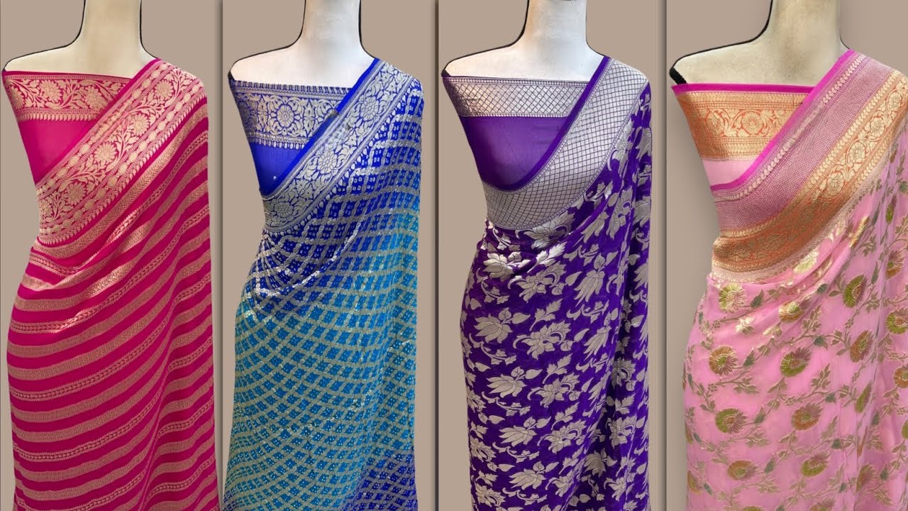 🔥 इतना रॉयल लुक आपने कभी नहीं देखा होगा ! Pure Khaddi Georgette Handloom banarasi sarees#khaddi