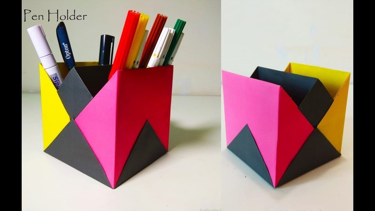 Origami Pen Stand | Pen Holder | Craft Ideas