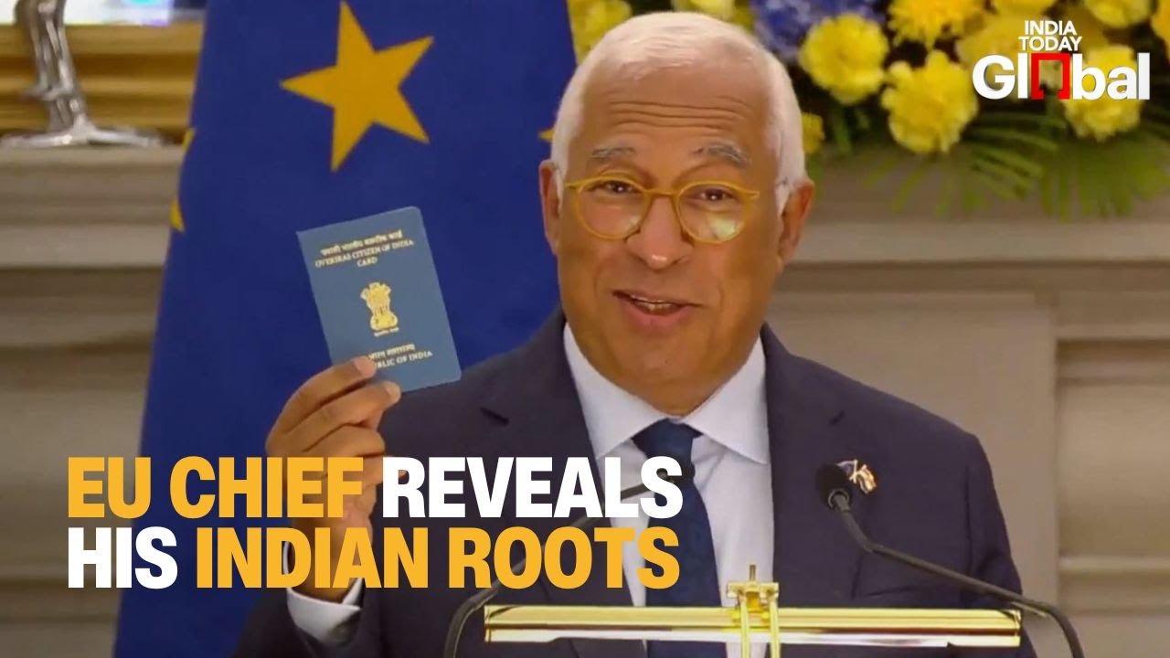 EU Council President Pulls Out OCI Card Reveals Goa Roots at Historic India EU Trade Deal