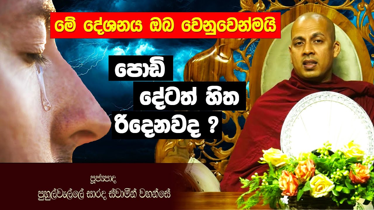 පොඩි දේටත් හිත රිදෙනවද ?  | Puhulwelle Saradha Thero