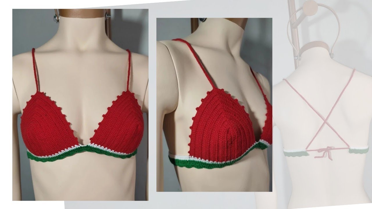 Top básico tejido a crochet / Top sandía 🍉