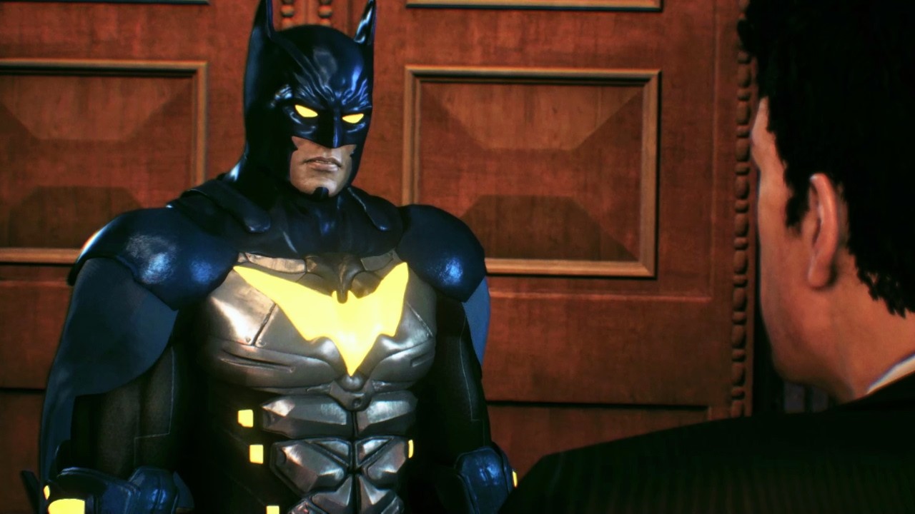BATMAN NIGHTFIGHT EMISSIVE Mod Suit Unmasking in Arkham Knight