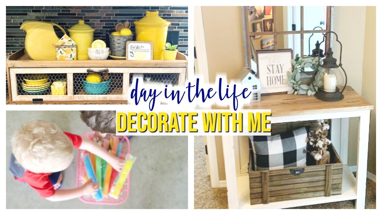 FARMHOUSE DECORATE WITH ME, CLEANING, & SUMMER BREAK | DAY IN THE LIFE OF SAHM 2019