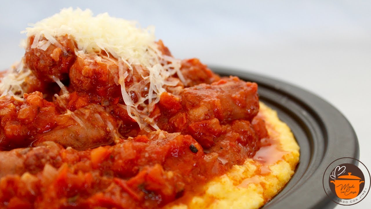 🔥 POLENTA CREMOSA CON SALSA DE SALCHICHA PARRILLERA🔥 | nunca más vas a comer una polenta con grumos!