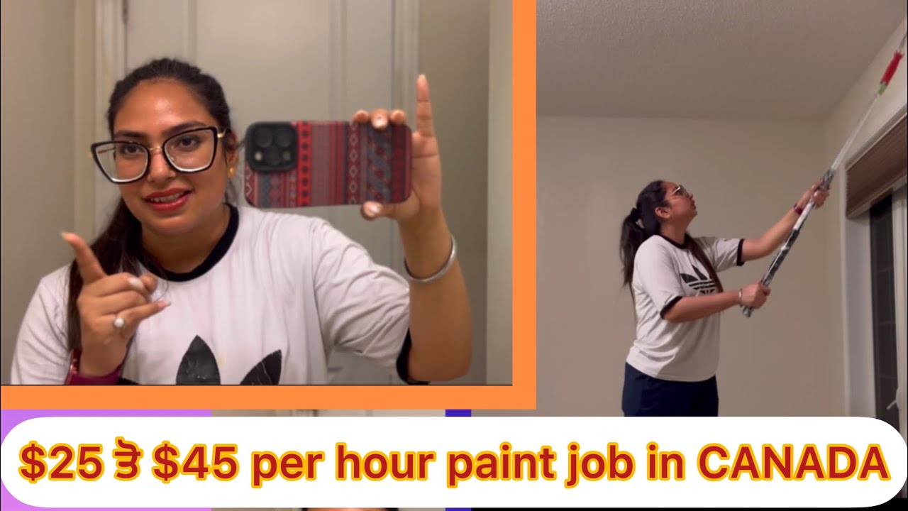 My part time JOB as a Painter🧑&zwj;🎨in CANADA|| St.Clair College|| Brampton||