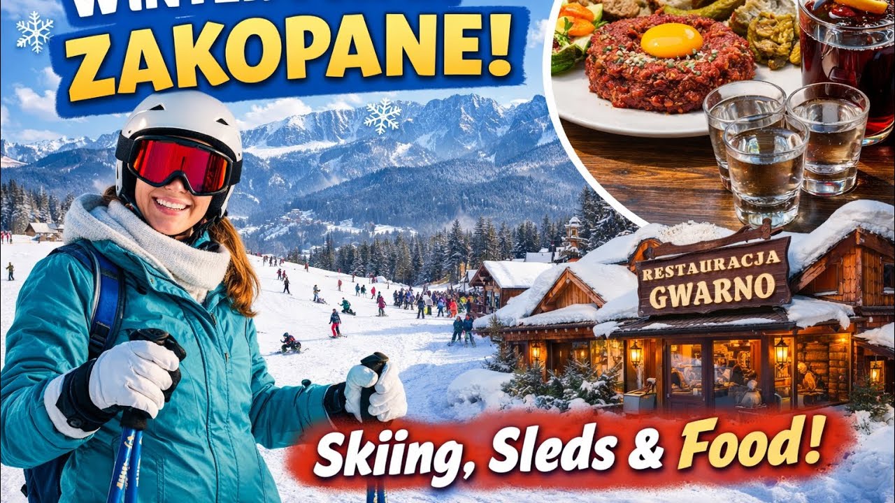Winter Adventure in Zakopane: Skiing, Sledding & Delicious Food at Polana Szymoszkowa! ❄️🍕☕