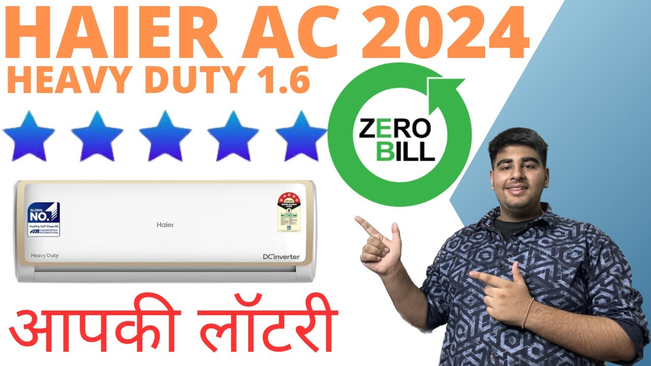 Haier ac 1.6 ton 5 star review 2024 | haier 1.6 ton 5 star heavy duty inverter split ac 2024