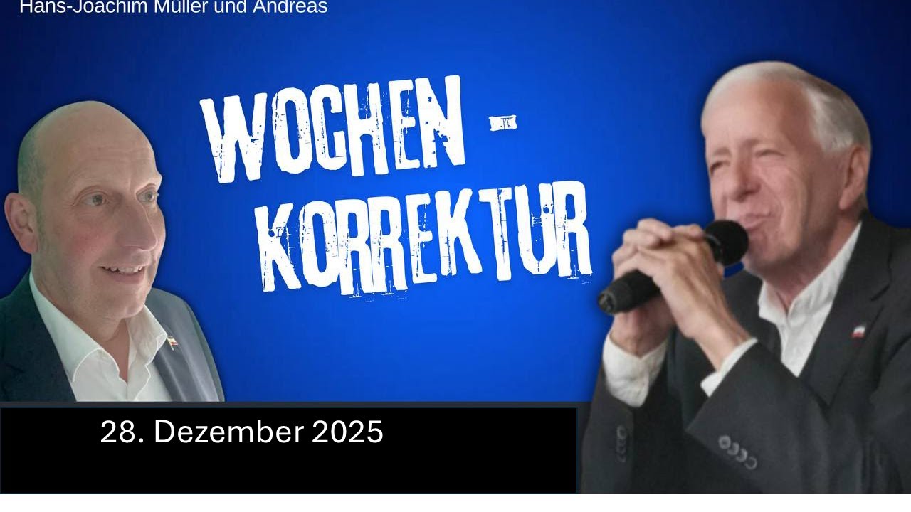Wochenkorrektur vom 28 Dezember 2025 mit HaJo und Andreas