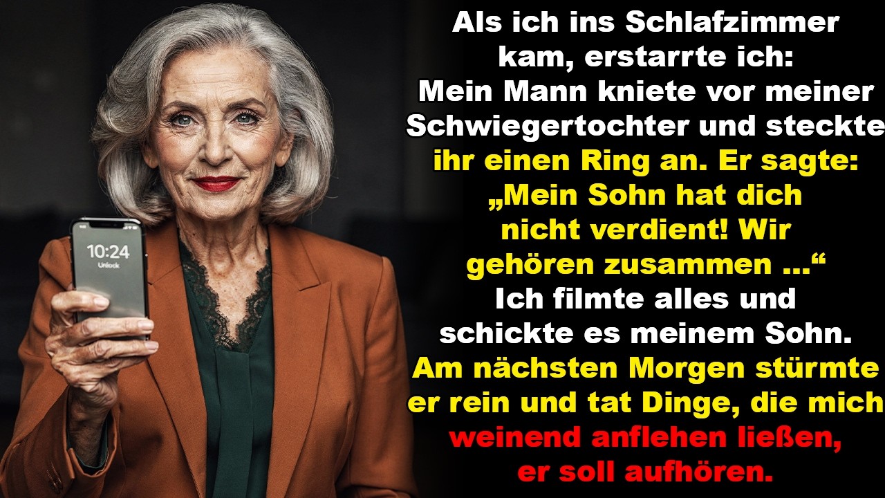 „Ich will dich!“, hörte ich meinen Mann im Schlafzimmer vor meiner Schwiegertochter knien sagen…