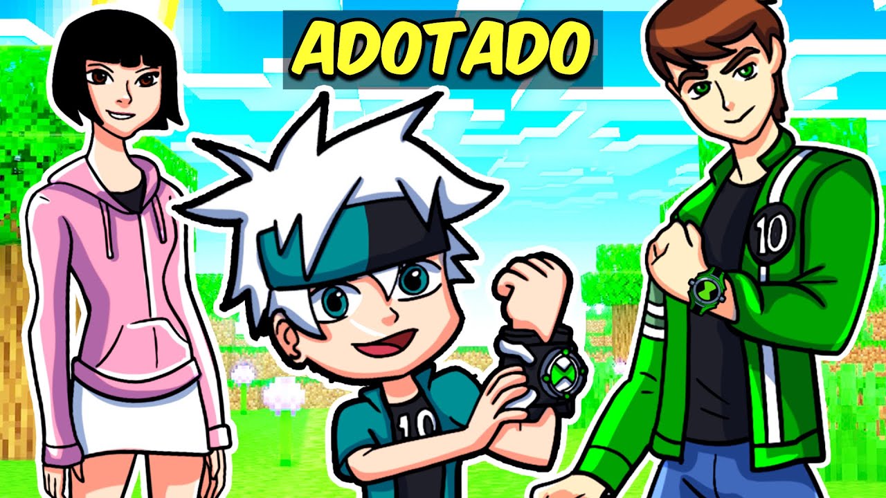FUI ADOTADO por BEN 10 e JULIE no Minecraft
