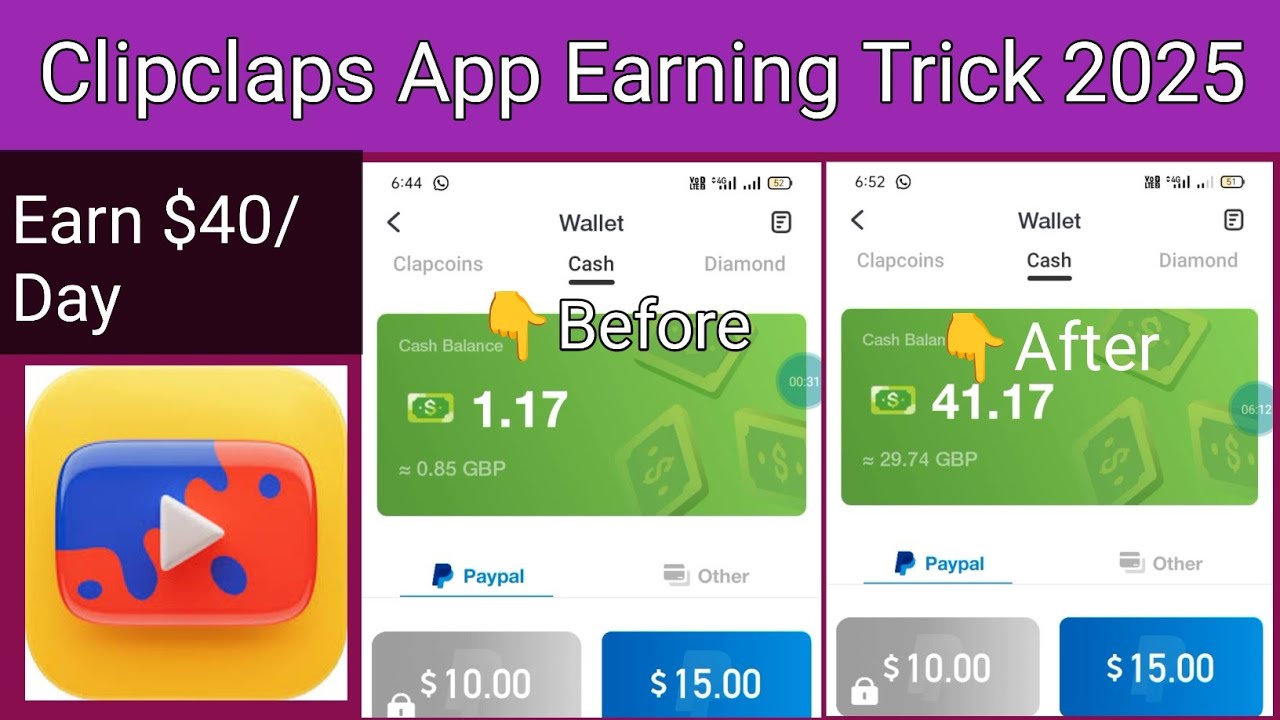 Clipclaps PayPal Earnings Tricks 2024 | Payment Proof | Clipclaps App hack | Redeem code $10