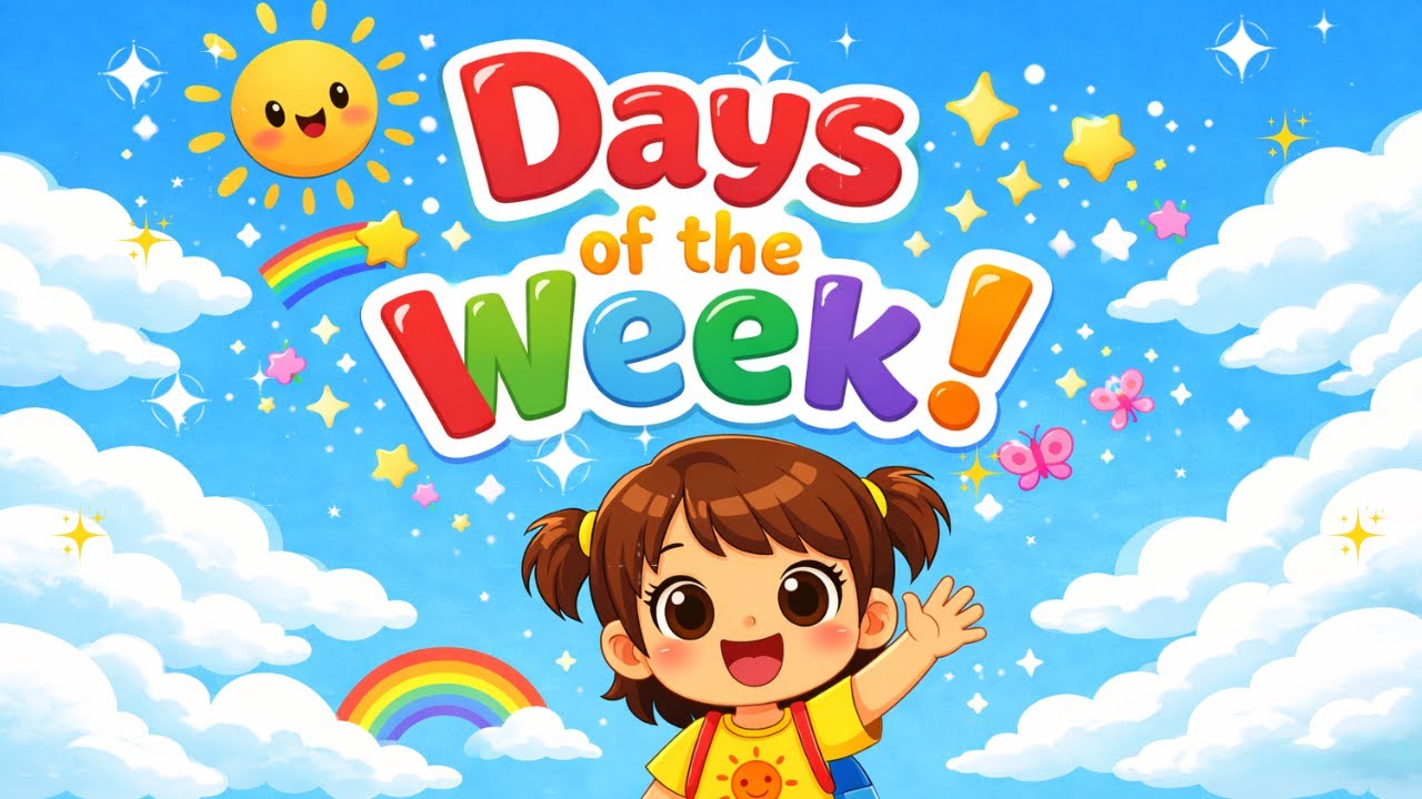 Days of the Week Song for Kids 🌈 | Learn Sunday to Saturday | Educational Song