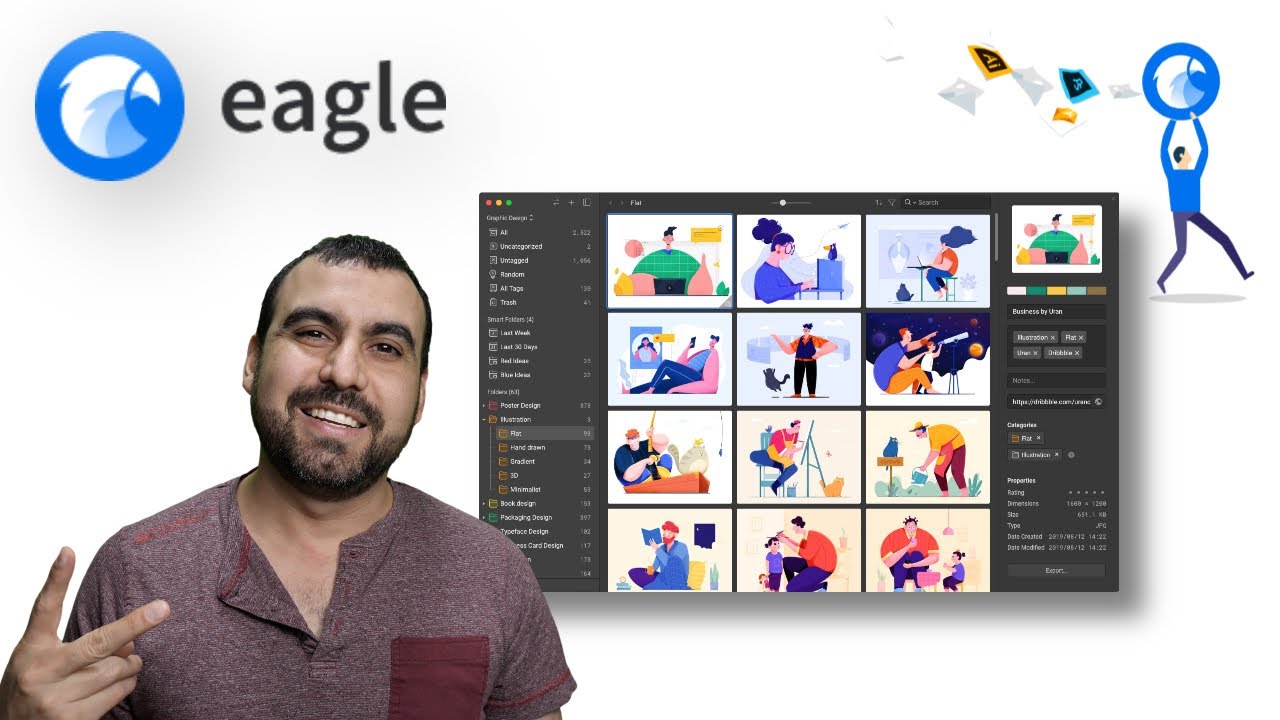 The best image organizer and file manager Eagle.cool