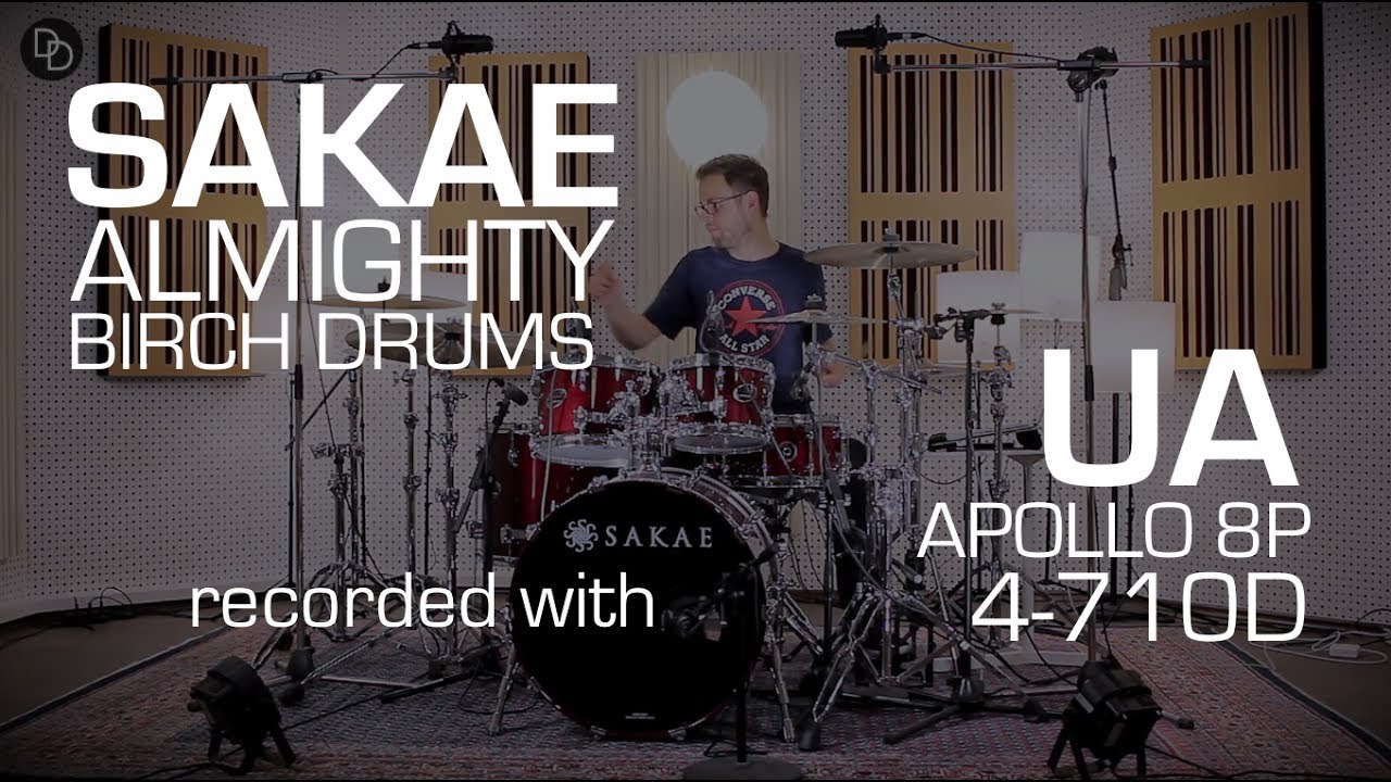 Sakae Almighty Birch drums recorded with UA Apollo 8P & 4-710d