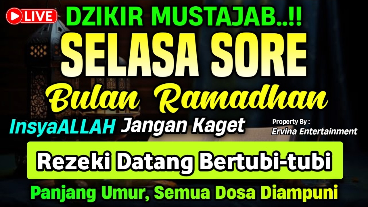 DZIKIR SORE HARI SELASA MUSTAJAB..!! Doa Pembuka Pintu Rezeki dari Segala Penjuru | DZIKIR SORE