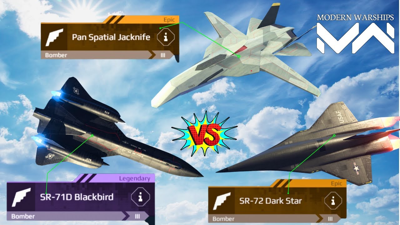SR-71D Blackbird Vs Pan Spatial Jacknife Vs SR-72 Dark Star | Modern Warships