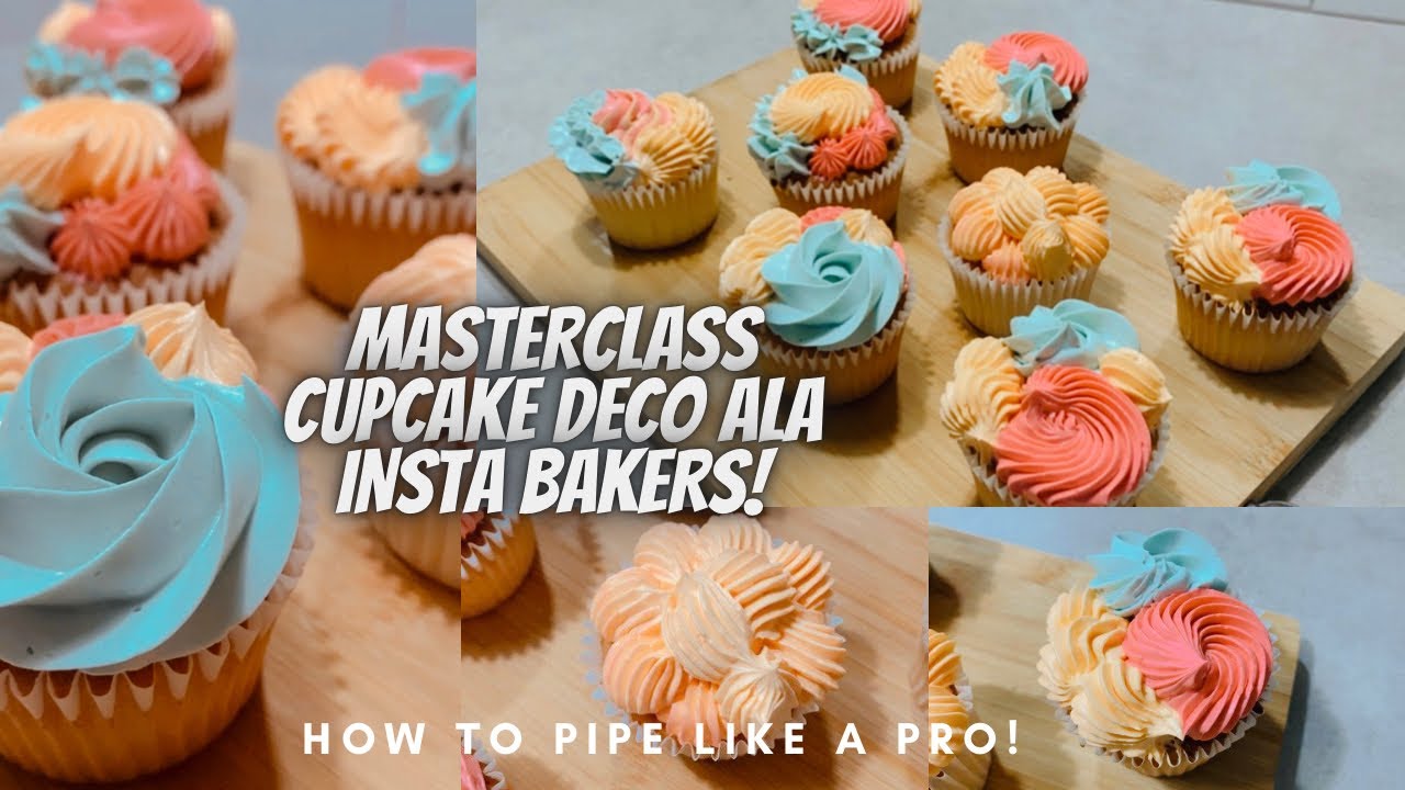 RESEPI CUPCAKE VANILLA  WITH MILKSHAKE BUTTERCREAM  | HOW TO PIPE BUTTERCREAM ON CUPCAKES