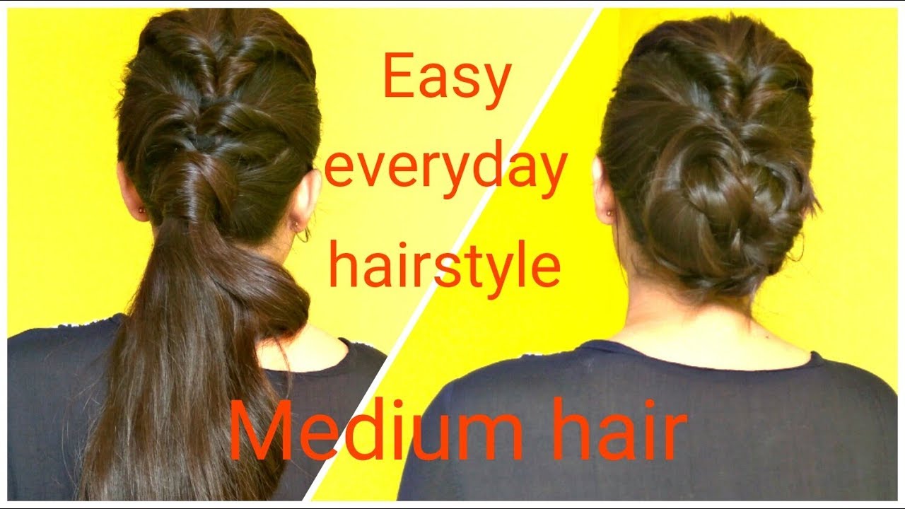 2 Easy Twisted Hairstyles For Medium Hair | DIY Quick Hairstyles For School, College & Work
