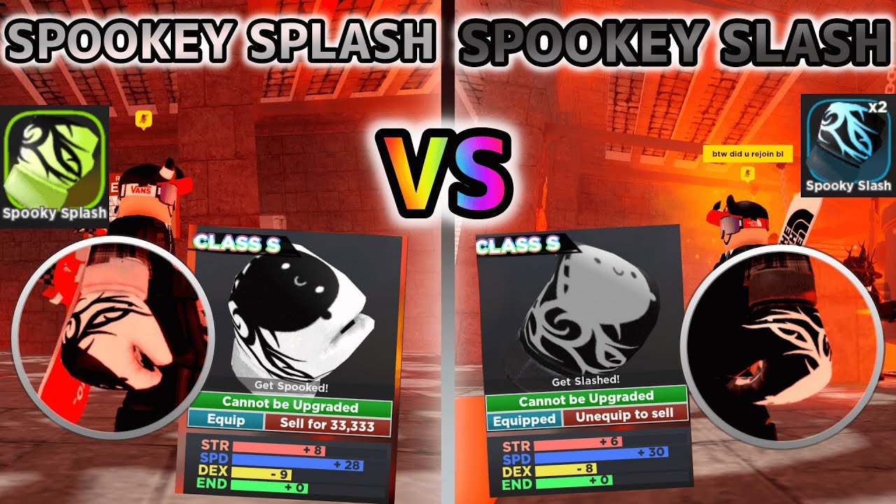 Spookey splash glove V.S. Spookey Slash Glove / Unboxing starterpack(red chest) 【Roblox Boxing】