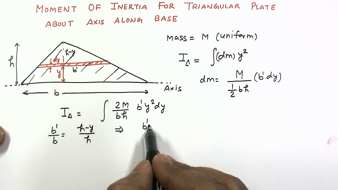 Rotational Mechanics | Lecture 15 | Moment of Inertia for Triangular Plate about its base