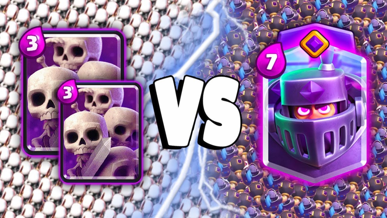 2x SKELETON ARMY Vs EVOLVED LEGENDARY MEGA KNIGHT | Clash Royale