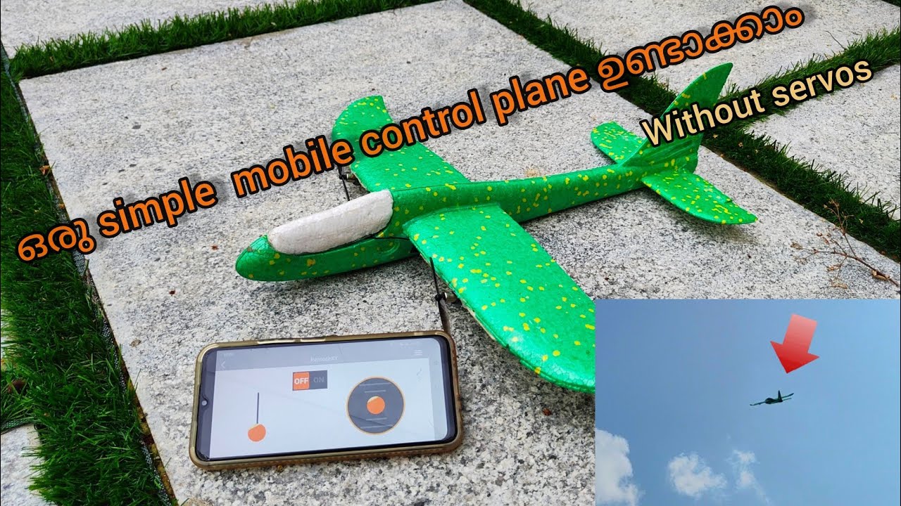 simple mobile control plane ഉണ്ടാക്കാം | How to make a simple esp32 rc plane #rcplane #malayalam