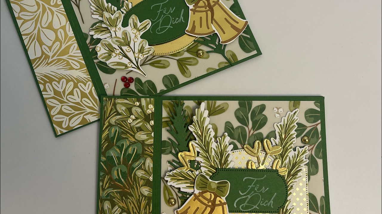 💌 #stampinup #Buchkarte #goldengreenery #Weihnachtsworte #Card #Weihnachtskarte #Christmascard 💌