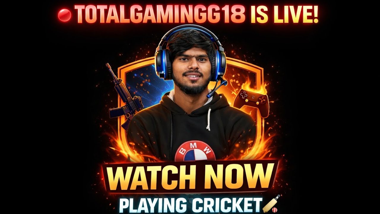Playing real cricket in phone || totalgamingg18 is live watch nowTotalgamingg18 is live till then