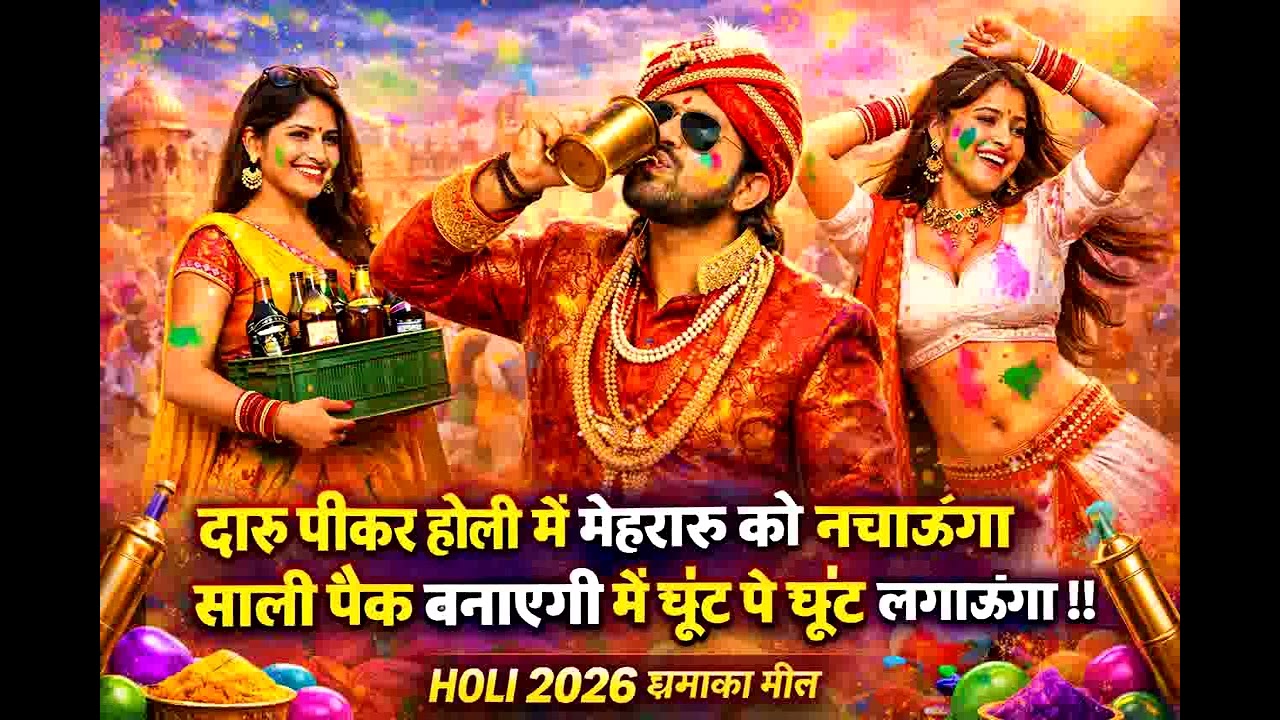 दारू पीकर होली में मेहरारू को नचाऊंगा साली पैक बनाएगी मैं घूंट पे घूंट लगाऊंगा ll Holi Spe Song 2026