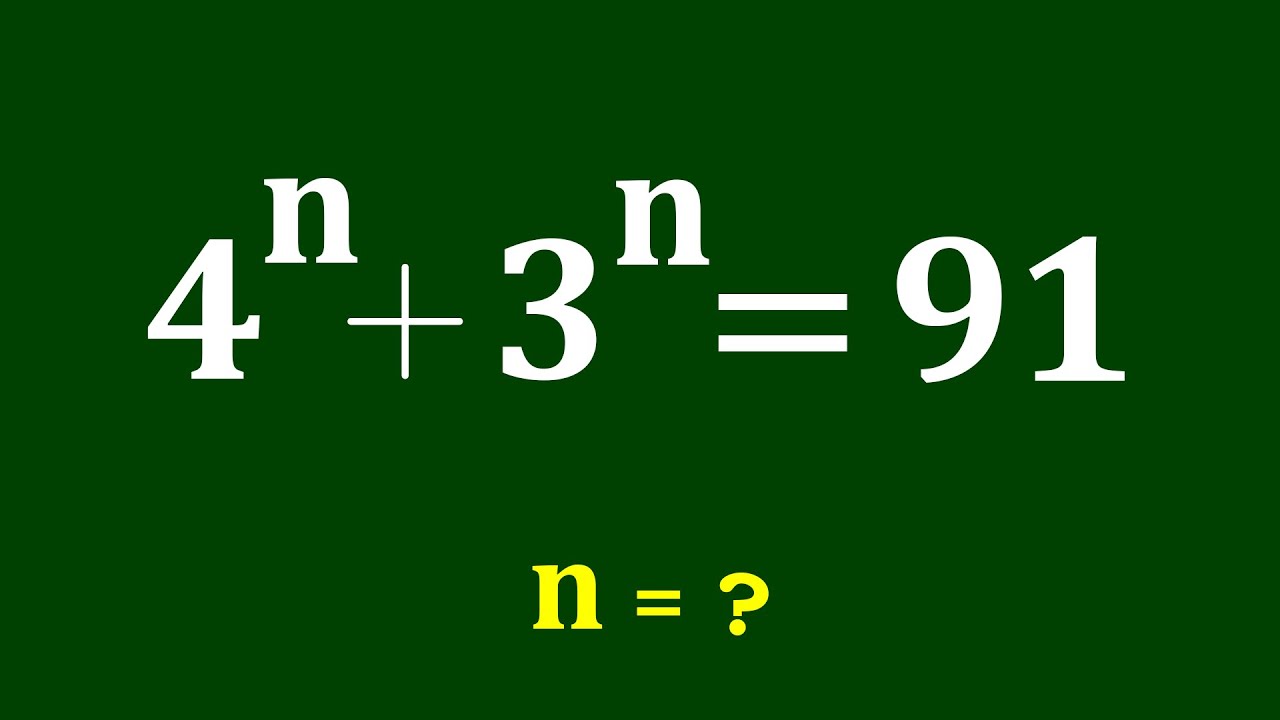 A Nice Algebra Problem | Math Olympiad | Find n=?