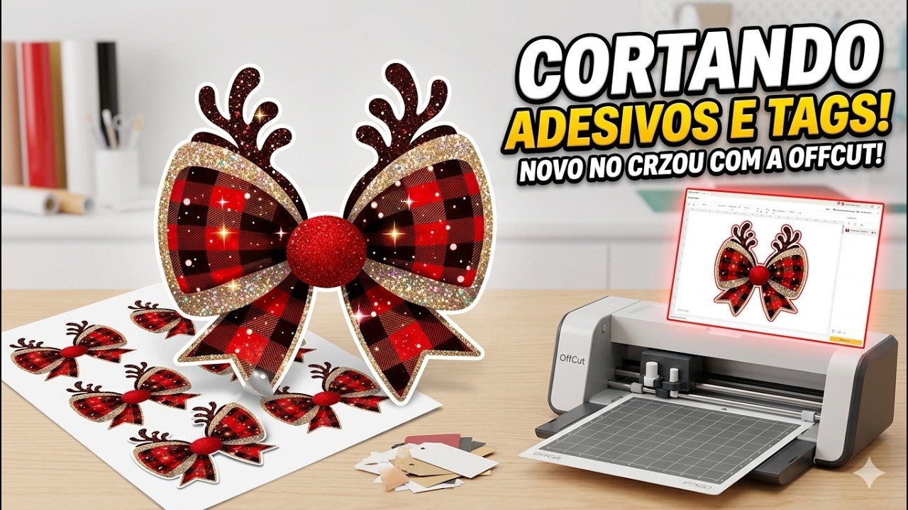 Cortando Adesivos e Tags no Crzou com a Offcut