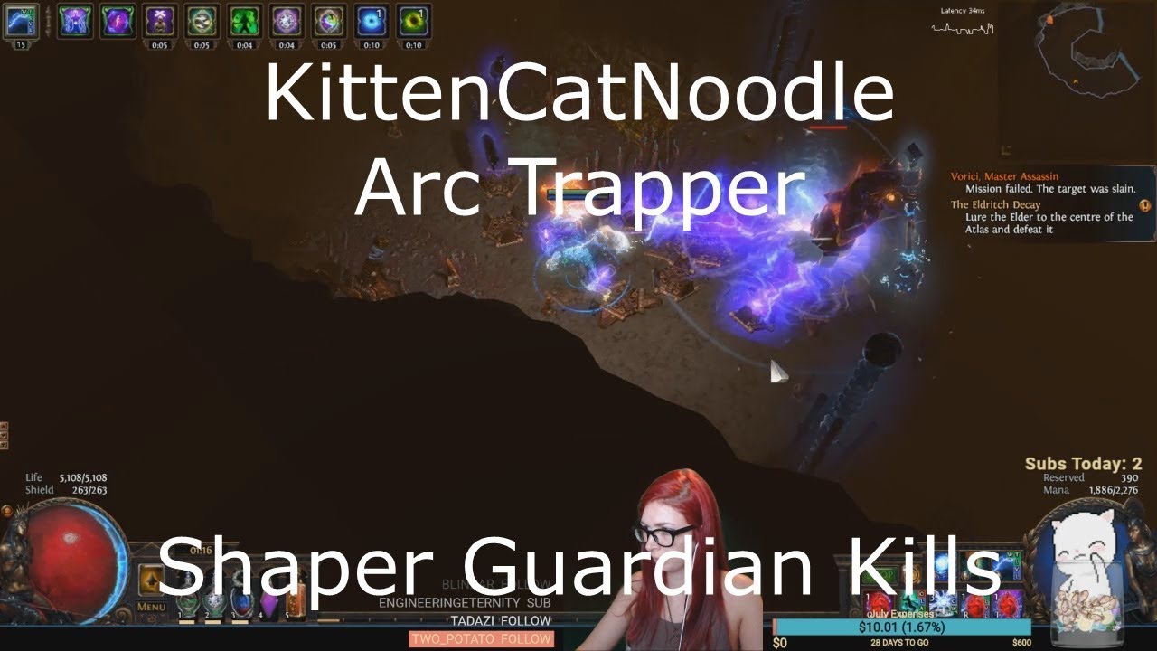 Shaper Guardians Kills on KittenCatNoodle Arc Trapper