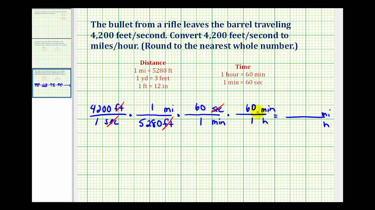 Ex: Convert Feet Per Second to Miles Per Hour