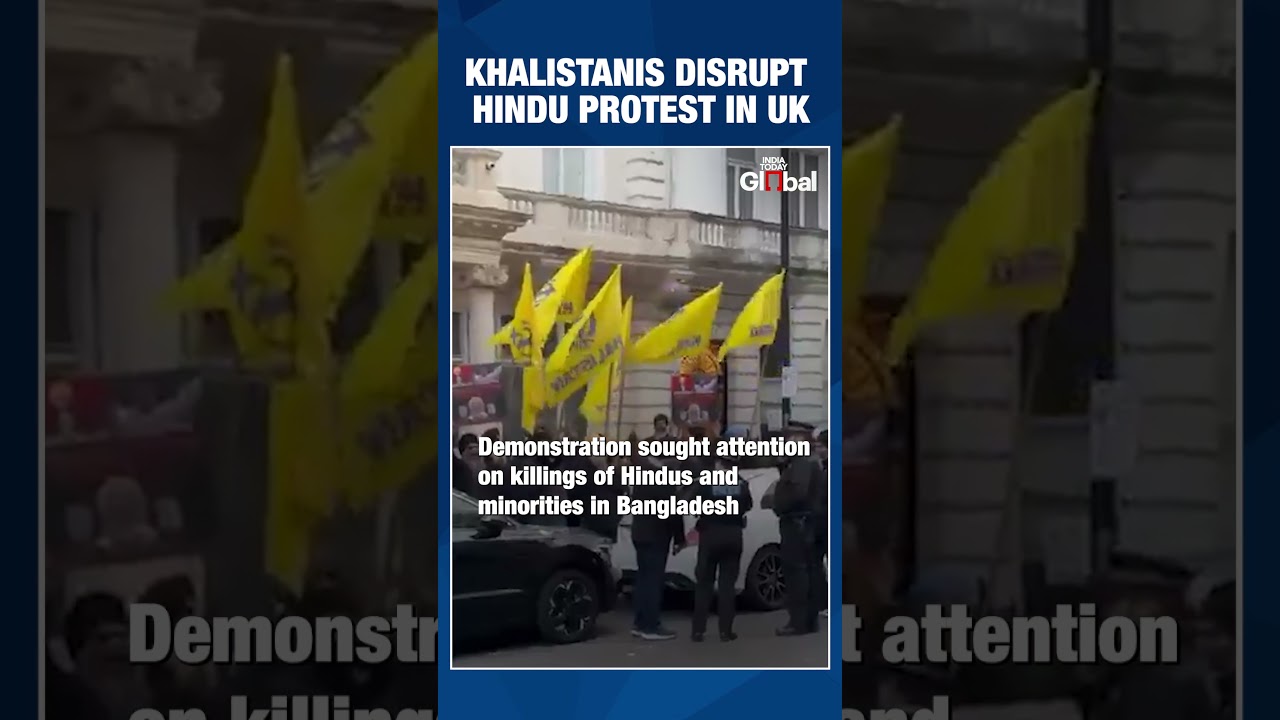 London Hindu Protest On Bangladesh Killings Disrupted By Khalistanis Shouting Anti-India Slogans