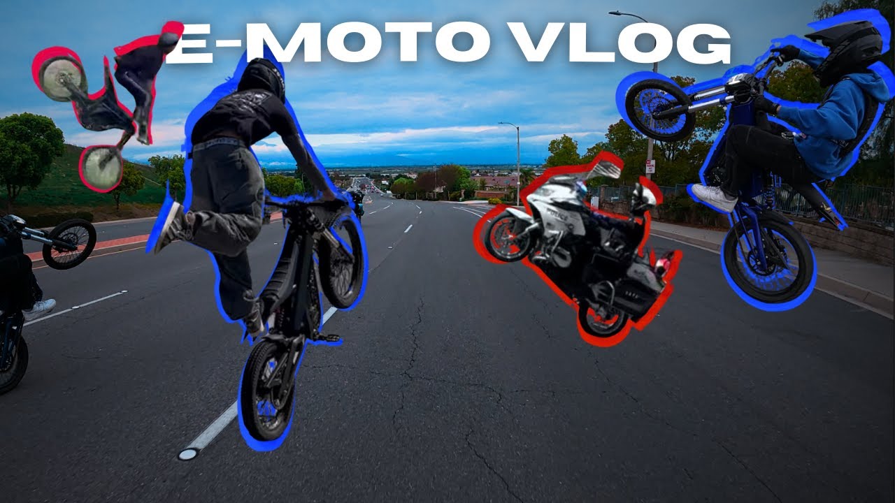 SURRON E MOTO VLOG #2 CRASHES WHEELIES JUMPS