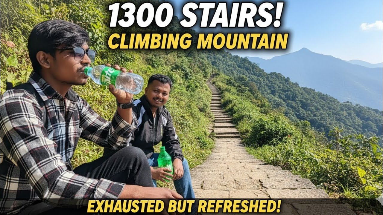 Don't climb 1300 stairs unless you see this! 🛑 पहाड़ की चोटी का नज़ारा