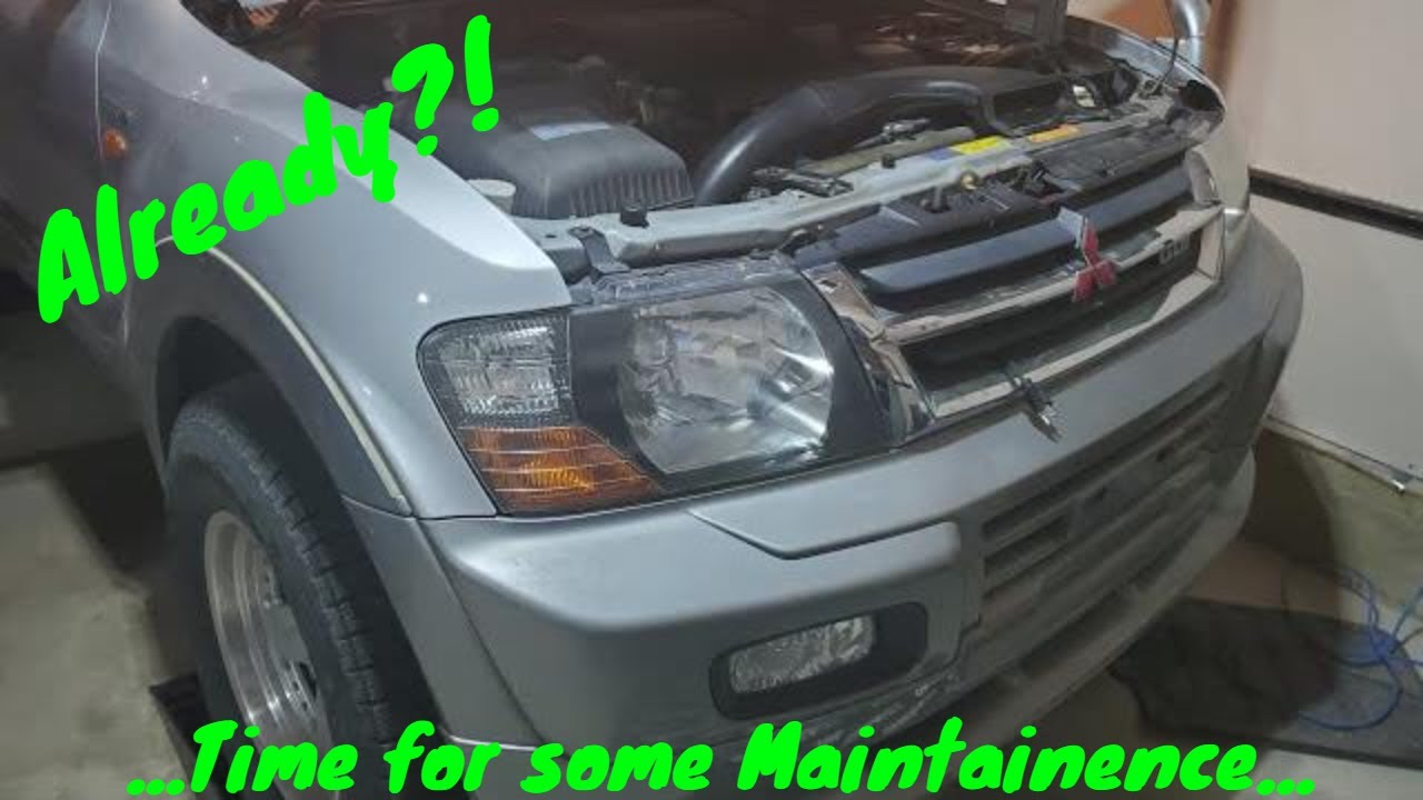 Mitsubishi Pajero 3.5 GDI (2002)Oil Change & Oil pan heater install!