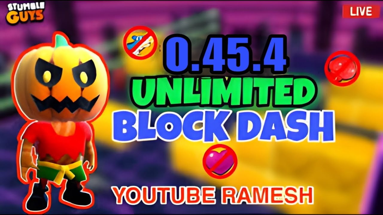 0.45.4 (EU SERVER) STUMBLE GUYS LIVE UNLIMITED BLOCK DASH #unlimitedblockdash #stumbleguyslive