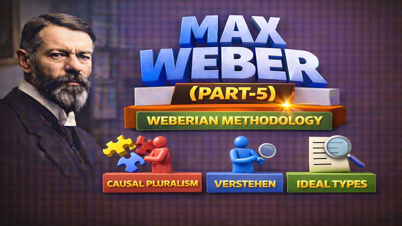45-Max Weber (Part-5)-Weberian Methodology- Causal Pluralism, Verstehen, Ideal Types