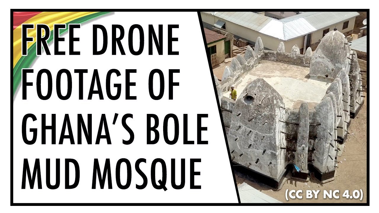 Bole Mud Mosque, GHANA 🇬🇭 4K Drone Footage (FREE for non-commercial use)