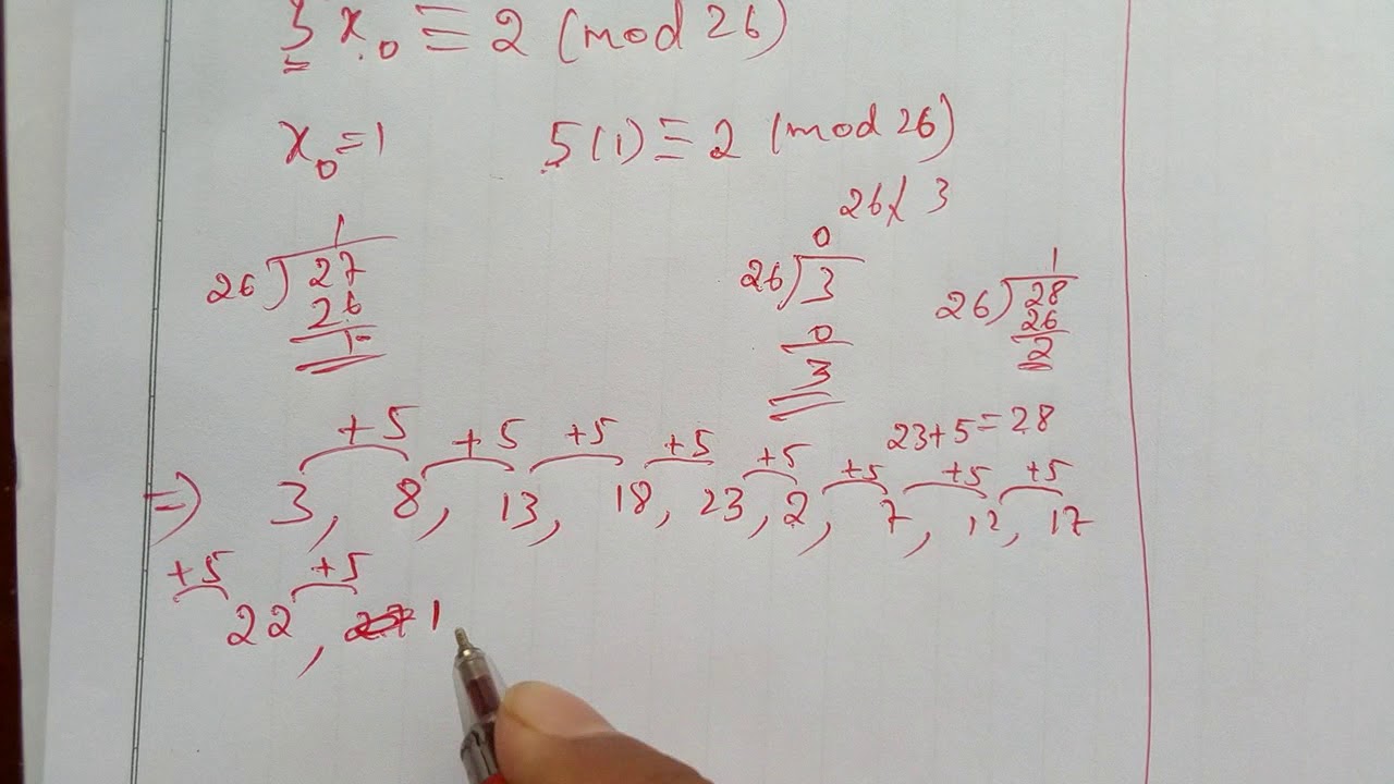 Linear congruence: number theory