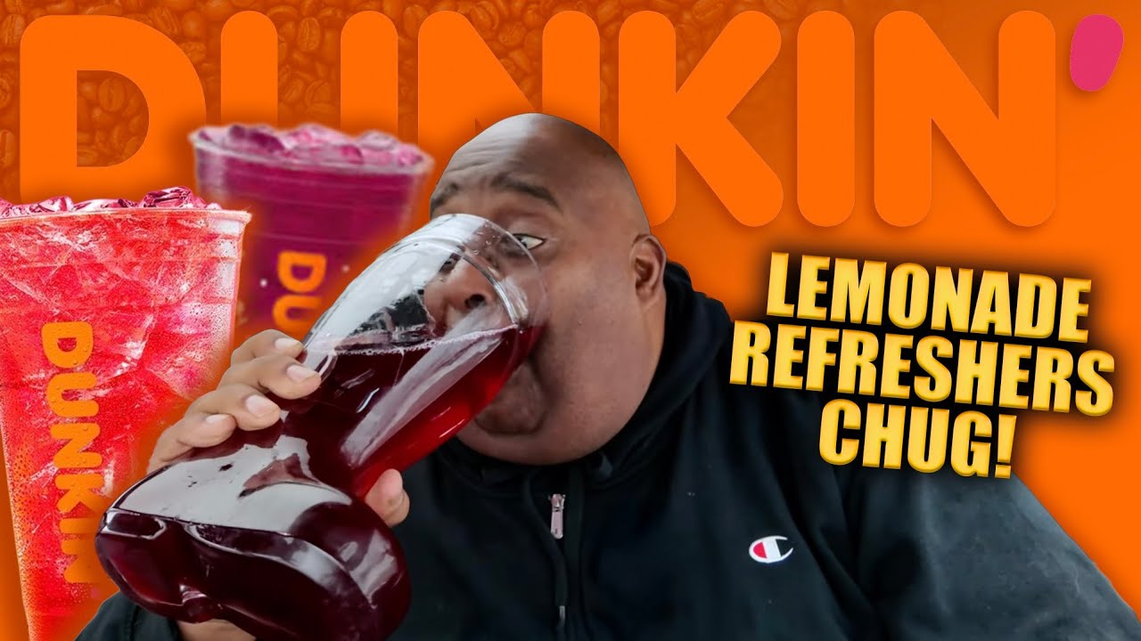 Badlands Chugs 2 MASSIVE Dunkin' Lemonades Out of a Glass Boot!