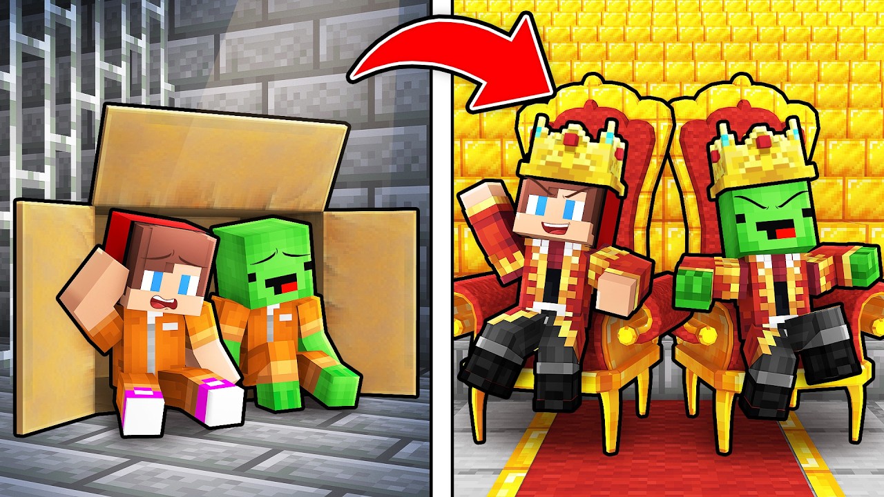 Mikey & JJ: from Criminal to KING in Minecraft - Maizen
