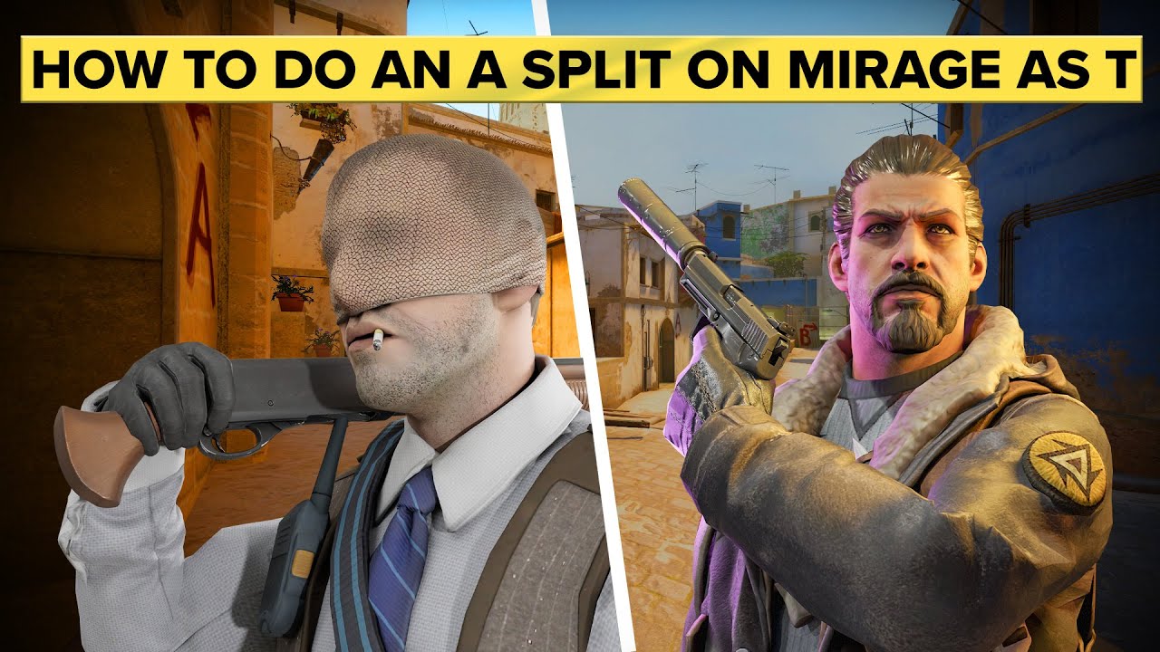 How to Do an A Split on Mirage as T - Lesson by CS2 Coach Hecklerr
